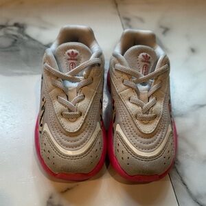 Adidas Gray and Pink Sneakers Comfortable Design